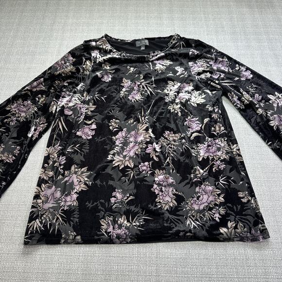 The Limited Collection Top Medium Velvet Burnout Floral Lined Whimsigoth Witchy - Picture 4 of 11